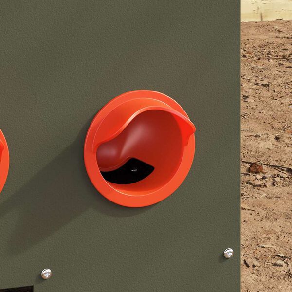 vidaXL H&ouml;nsfodertr&aring;g 2 pcs Olivgr&ouml;n 60,5 x 29 x 51 cm Kallvalsat St&aring;l