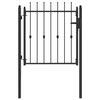 vidaXL Staketgrind ASTEN 100 x 100 cm Metall Svart L&aring;sbar