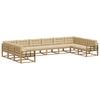 vidaXL Utomhussoffset 10 st Vit och Beige