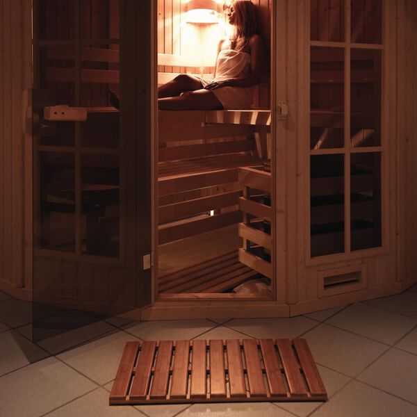 RIDDER Badrumsmatta i tr&auml; Grating Nature 52x52 cm