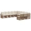 vidaXL Tr&auml;dg&aring;rdsoffset 11 pcs Beige konstrotting