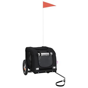 vidaXL Cykelvagn f&ouml;r djur svart oxfordtyg och j&auml;rn