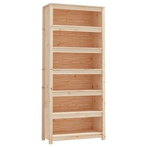 vidaXL Bokhylla 80x35x183 cm massiv furu