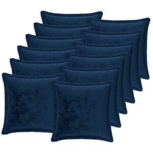 vidaXL Kasta Kudde 12 st HOUTEN M&ouml;rkbl&aring; 40 x 40 cm Flanell