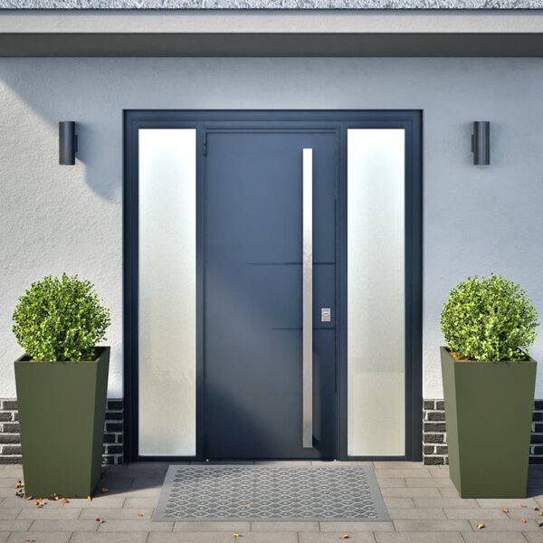 vidaXL Tr&auml;dg&aring;rdskrukor 2 st olivgr&ouml;n 45x45x75 cm st&aring;l