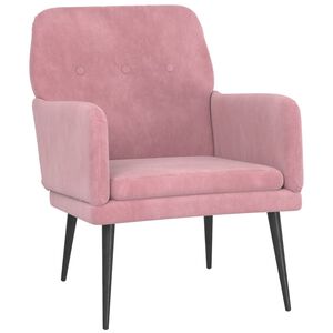 vidaXL F&aring;t&ouml;lj rosa 62x79x79 cm sammet