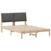 vidaXL S&auml;ngram brun och m&ouml;rkgr&aring; 160 x 200 cm Massiv furu