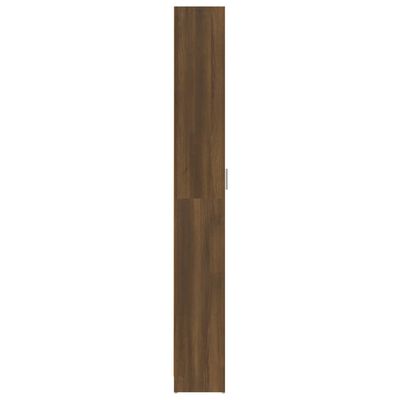 vidaXL Hallgarderob brun ek 55x25x189 cm konstruerat trä