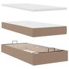 vidaXL Ottoman s&auml;ngram med madrass cappuccino 90x200 cm konstl&auml;der