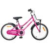 vidaXL Barncykel 18 Tum f&ouml;r 5-7 &aring;r gamla Rosa och svart