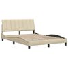 vidaXL Bed Frame without Mattress "Hanko" Cream 140x190 cm Fabric