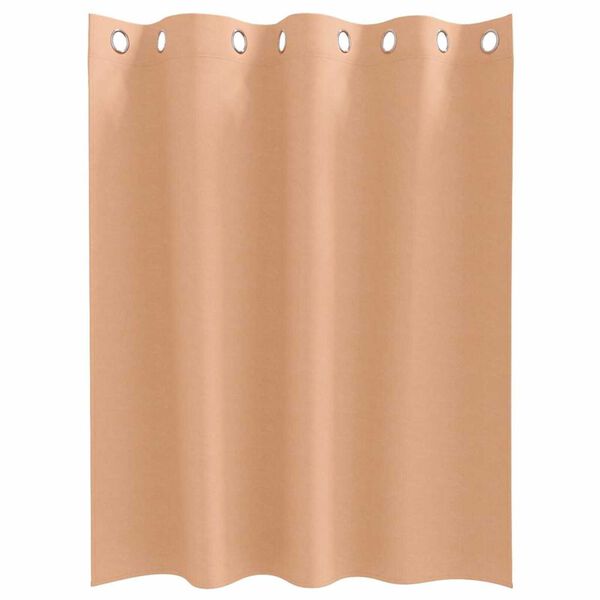 vidaXL Mörkläggningsgardiner med Ringar 2 pcs Ljusbrun 140 x 140 cm