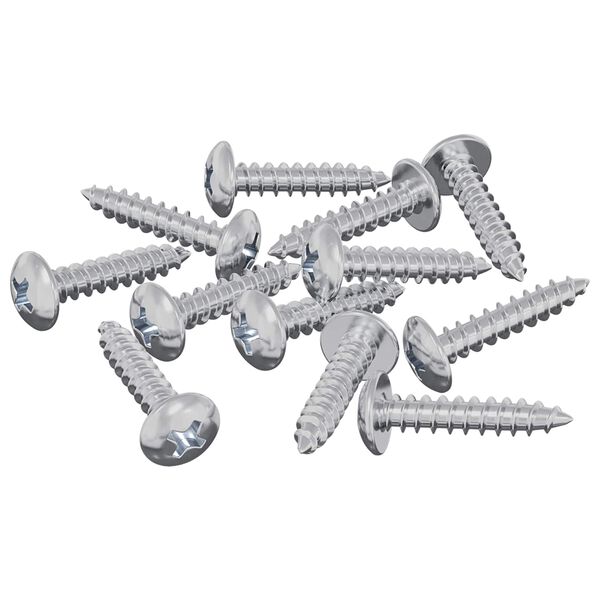 vidaXL Tr&auml;skruvar 12 pcs Silver M3,5 x 20 mm St&aring;l