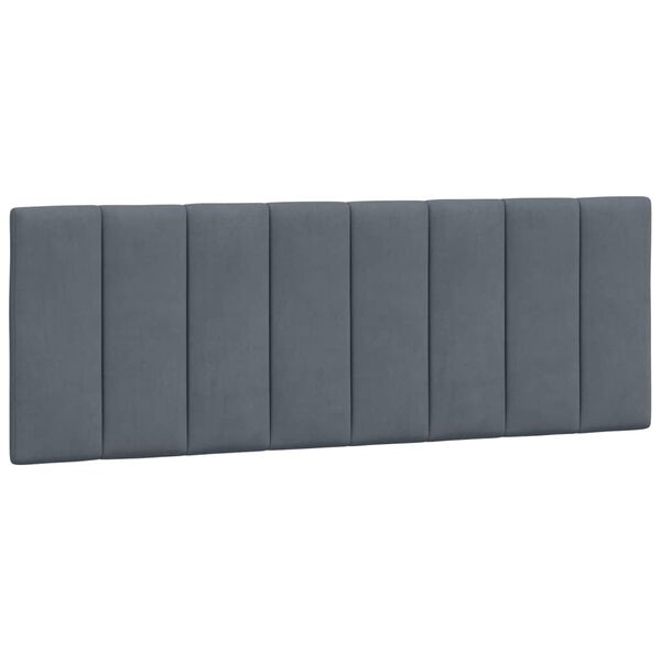 vidaXL Headboard Cushion "Hanko" Dark Grey 120 cm Velvet