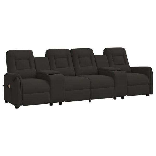 vidaXL Massagefåtölj med kopphållare 4-sits svart