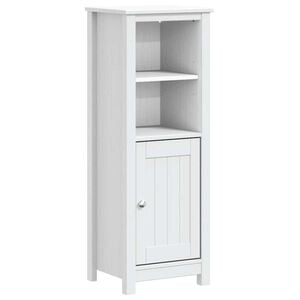 vidaXL Badrumssk&aring;p BERG vit 40x34x110 cm massiv furu