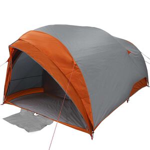 vidaXL Tunnel t&auml;lt med tak Gr&aring; och orange 410 x 285 x 198 cm taffeta