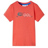 T-shirt med korta ärmar för barn ljusröd 92