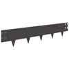 vidaXL Kant f&ouml;r gr&auml;smatta 30 pcs 100 x 20 cm St&aring;l Svart