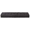 vidaXL Dyna till pallsoffa bomull 120x40x7 cm svart