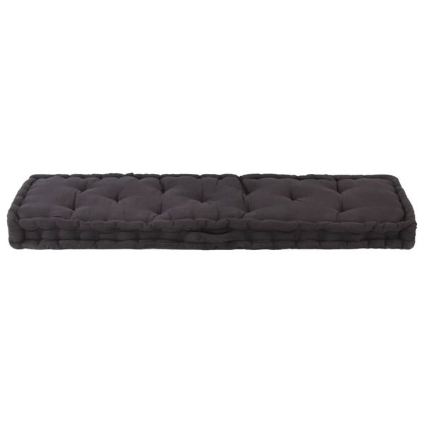 vidaXL Dyna till pallsoffa bomull 120x40x7 cm svart