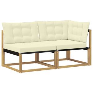 vidaXL Sektionell Soffa Enheter med kudde Vit 162,5 x 83 x 73 cm