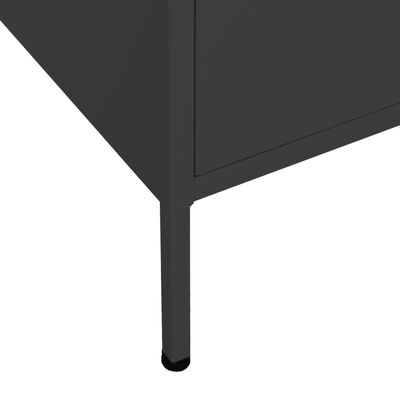 vidaXL Förvaringsskåp svart 80x35x101,5 cm stål
