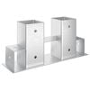 Vedstaplingshj&auml;lp 12 pcs Silver 34 x 10 x 15 cm St&aring;l