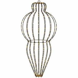 vidaXL Julspira med belysning 320 LED-lampor Varmvit Diam. 40 x 75 cm