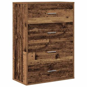 vidaXL Sideboard med l&aring;da Gammalt tr&auml; 60 x 31 x 84 cm Konstruerat tr&auml;