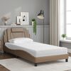 vidaXL Bed "Viana" with Mattress Cappuccino 100x200 cm Faux Leather