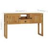 vidaXL Konsolbord 120x32x75 cm massiv teak