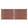vidaXL Staketpaneler WPC 353x146 cm brun