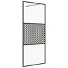 vidaXL Duschv&auml;gg med klart ESG-glas 115x195 cm svart