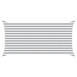 vidaXL Solskugge segel Ljusgr&aring; och vit. 4 x 2 m 100% polyester oxford