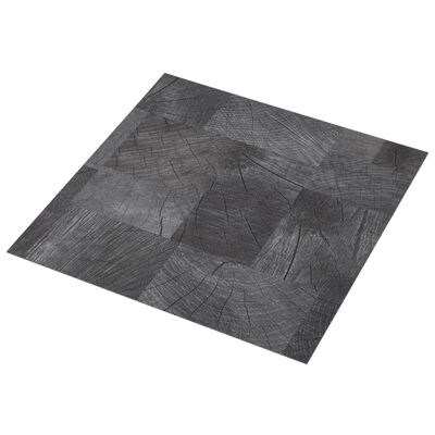 vidaXL PVC-golvbrädor självhäftande 5,11 m² trästruktur grå
