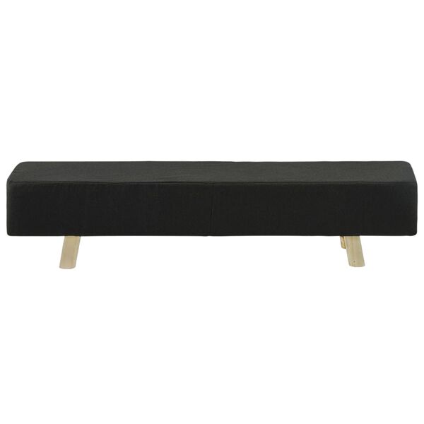 vidaXL Fotpall m&ouml;rkgr&aring; 120x28x26 cm tyg