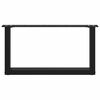 vidaXL Soffbordsben U-formade 2 st svarta 60x(30-31) cm st&aring;l