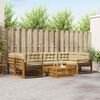 vidaXL Utomhussoffset med kudde 8 pcs Naturlig och Beige
