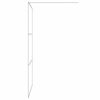 vidaXL Duschv&auml;gg silver 115x195 cm halvfrostat ESG-glas