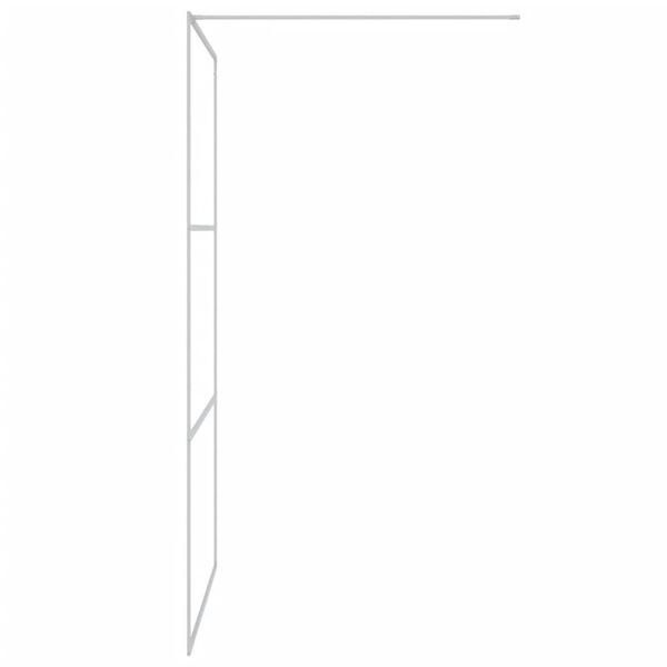 vidaXL Duschv&auml;gg silver 115x195 cm halvfrostat ESG-glas