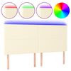 vidaXL S&auml;nggavel LED gr&auml;ddvit 160x5x118/128 cm konstl&auml;der
