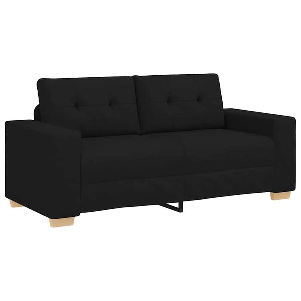 vidaXL Loveseat soffa svart 180x77x82 cm tyg