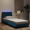 vidaXL Bed Frame with LED without Mattress "Hanko" Blue 90x200 cm Velvet