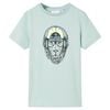 vidaXL T-shirt f&ouml;r barn med r&auml;nder ljus mintgr&ouml;n 116