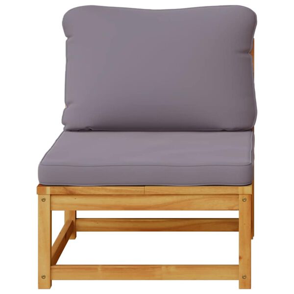 vidaXL Trädgårdsstol med dyna massivt akaciaträ