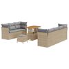 vidaXL Tr&auml;dg&aring;rdsoffset 10 pcs Beige konstrotting