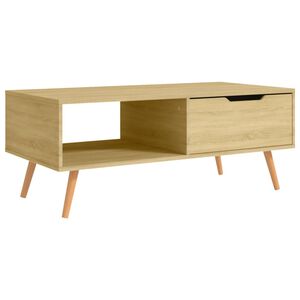 vidaXL Soffbord sonoma-ek 100x49,5x43 cm konstruerat tr&auml;