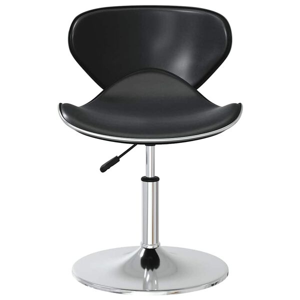 vidaXL Matstolar 6 st svart konstl&auml;der