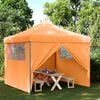 vidaXL Pop-Up hopf&auml;llbart partyt&auml;lt med 4 sidov&auml;ggar ORANGE